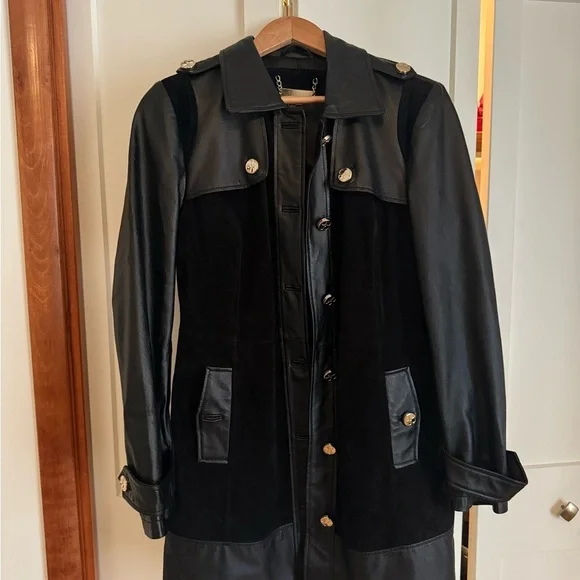 Iman suede/leather black Women's Coat - Picture 9 of 9